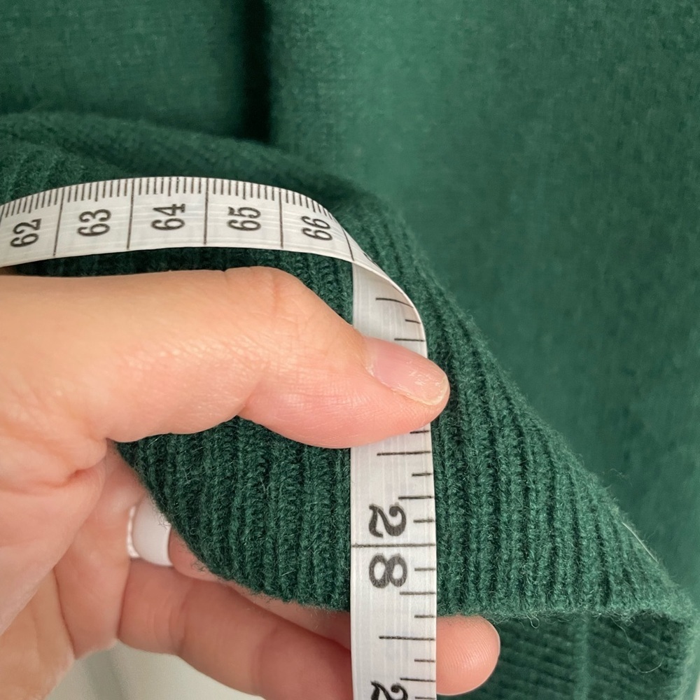 Vintage 100% Lambswool Polo by Ralph Lauren Dark Green V-Neck Sweater Mens XXL - Picture 4 of 7